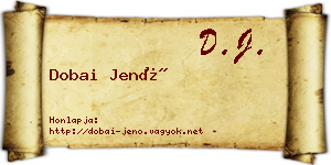Dobai Jenő névjegykártya