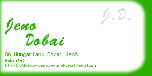 jeno dobai business card