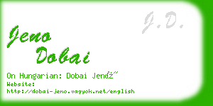 jeno dobai business card